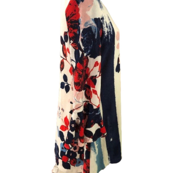 𝅺Anthropologie Maeve Anthousai Floral Sweater Shift Dress, Size Medium - Picture 6 of 9